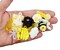 Cute Charm Mix in Yellow Black & White, 30 pieces, Kawaii Resin and Acrylic Mix, Adorabilities